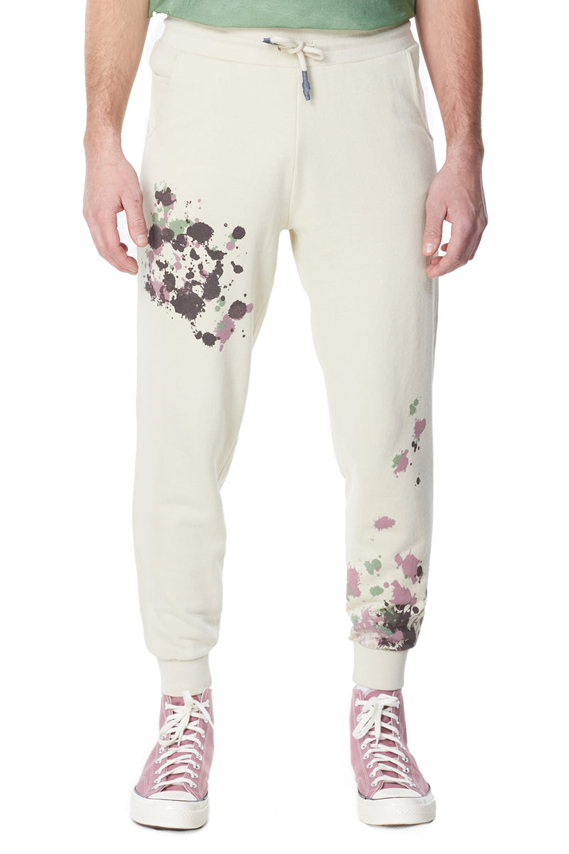 Eleven Paris KNIT SPLATTER JOGGER PANT (OATMEAL SPLATTER)