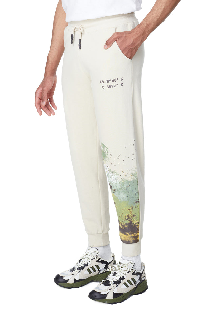 Eleven Paris KNIT ABSTRACT AOP JOGGER PANT (OATMEAL)