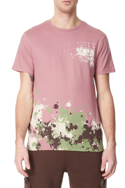 Eleven Paris KNIT SPLATTER SHORT SLEEVE CREWNECK T-SHIRT (NOSTALGIA ROSE SPLATTER)